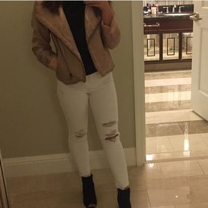 Pink leather jacket